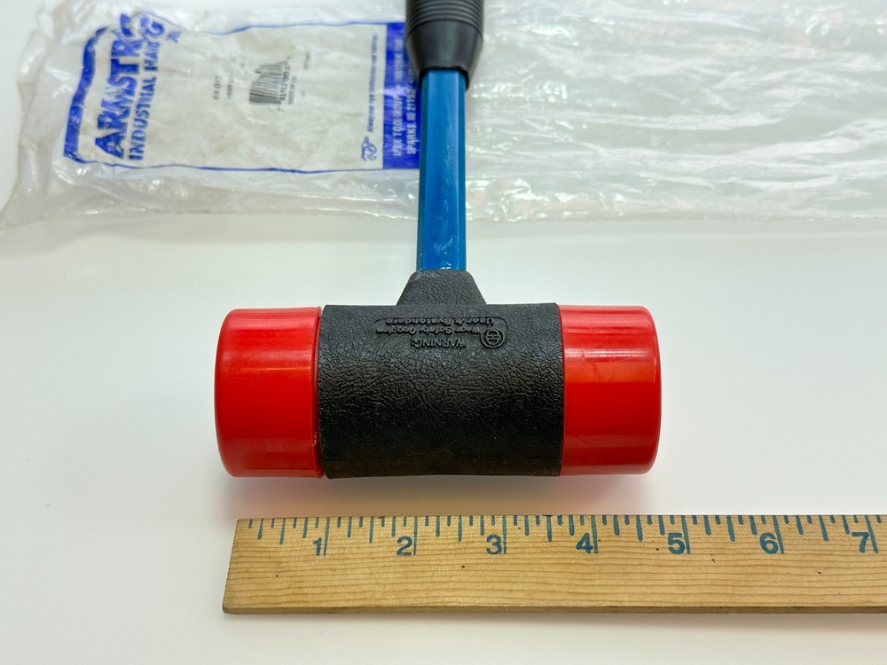 NOS Armstrong Tools USA 2" Soft Face Interchangeable Hammer, Red Medium Tips