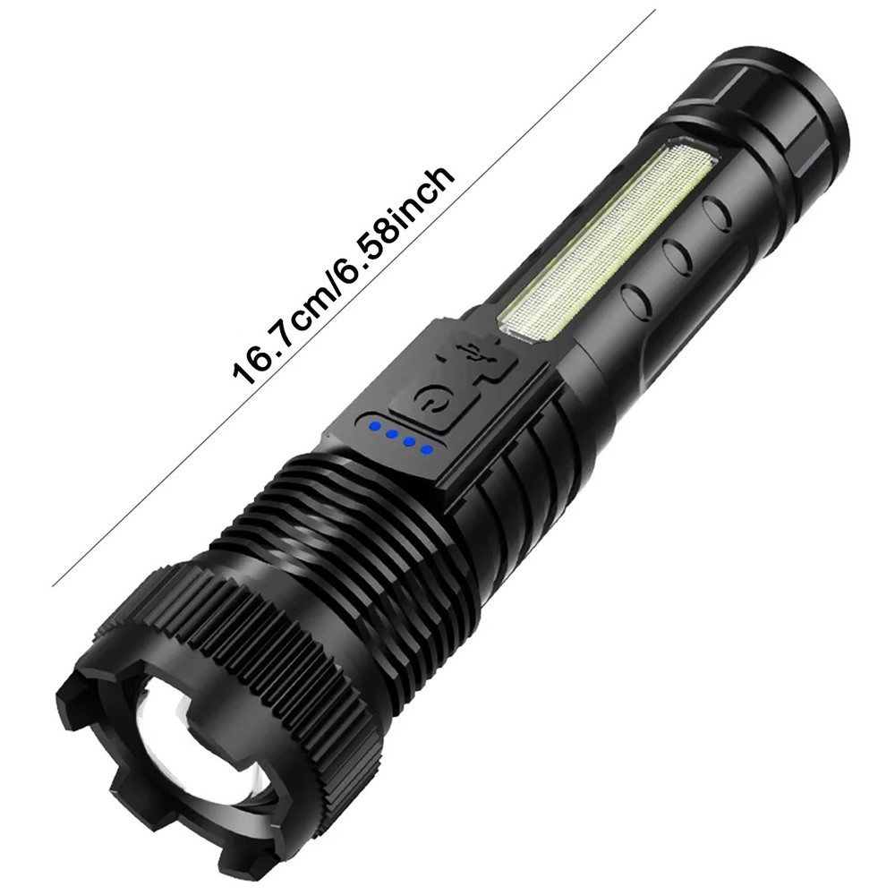 99000000LM Super Bright LED COB Tactical Flashlight USB Rechargeable Work Light