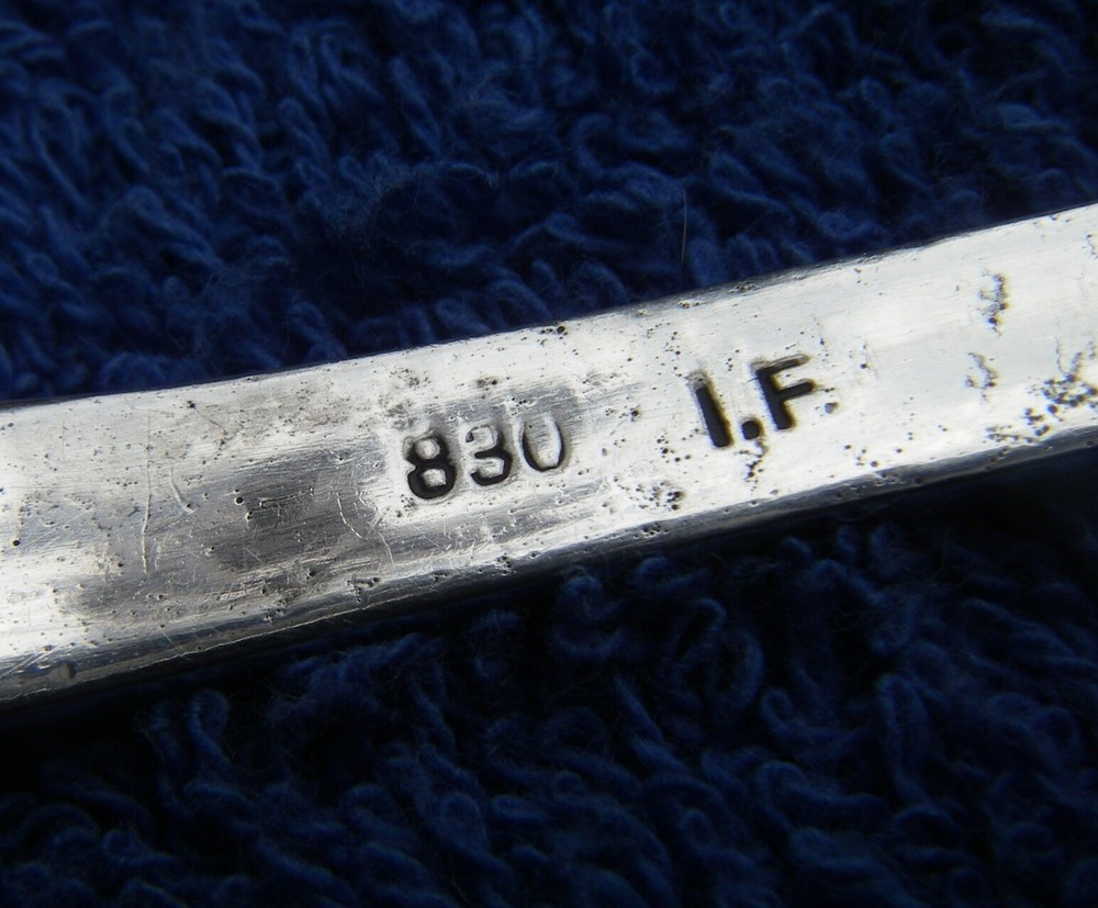 Good DANISH 830 Silver Pierced ANMAL Handle Hammered SPOON-Marked IF-NR
