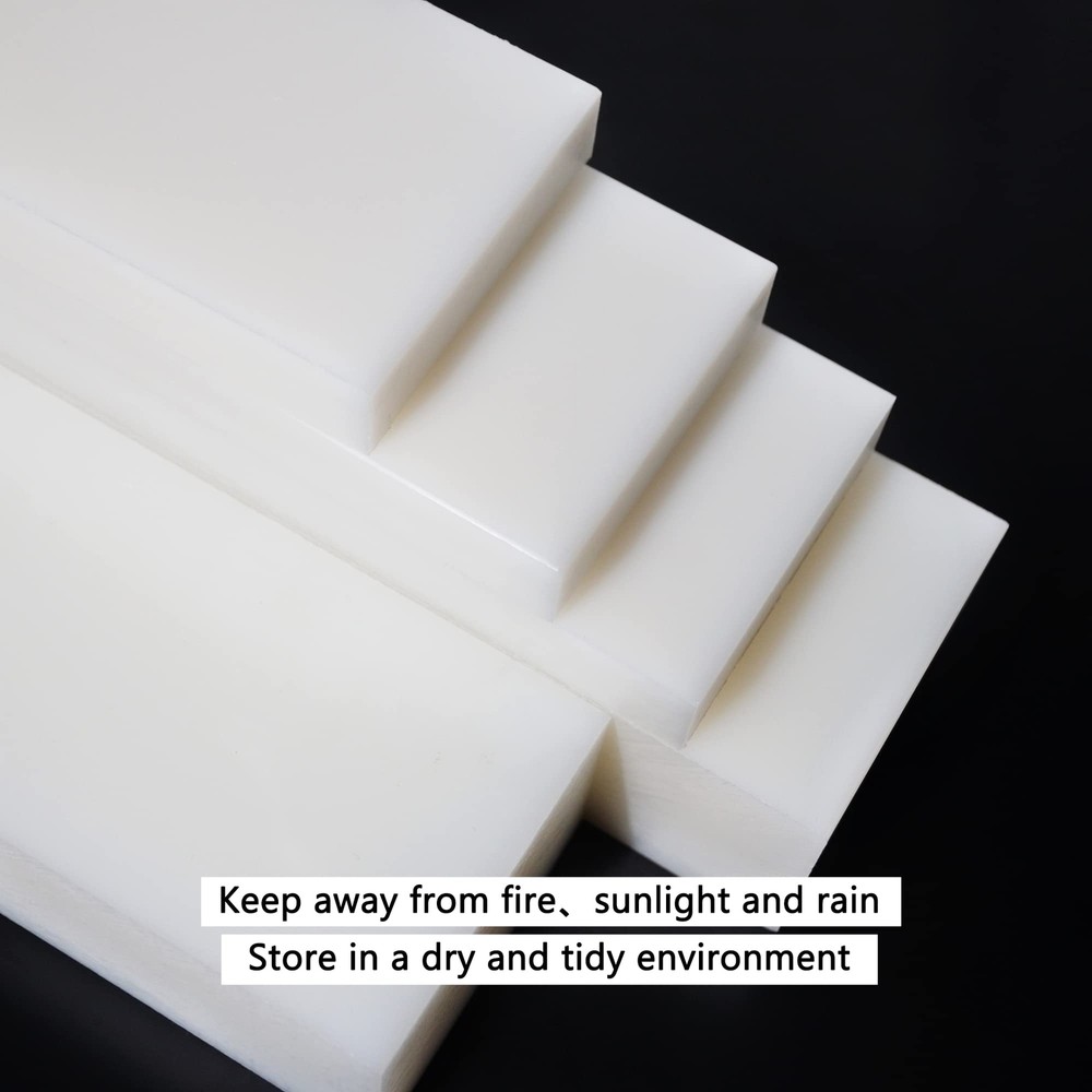 HDPE Block WhitePE Polyethylene Rectangular Solid Plastic Tapping（2" x 12" x 3"）