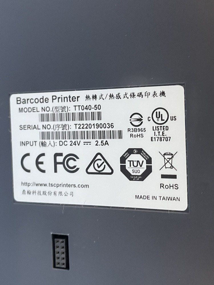 SteriDate MedVantage TT040-50 Labelling Solutions Barcode Printer