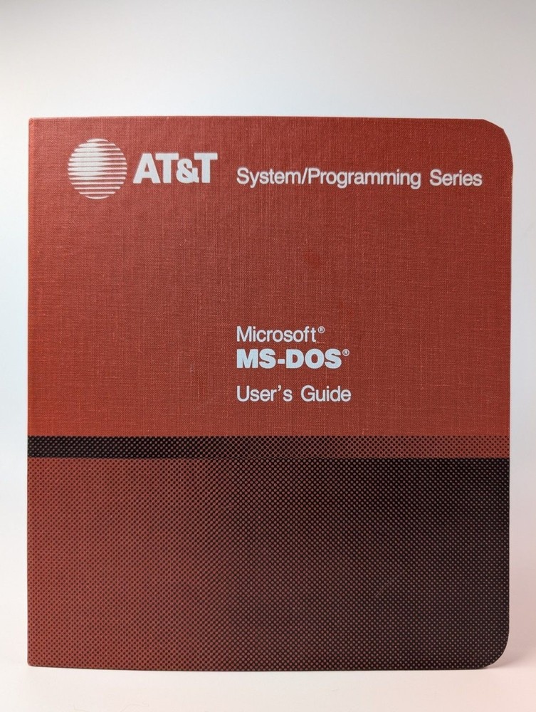 AT&T Microsoft MS-DOS User’s Guide Binder Vintage System Programming (Empty)