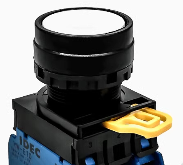 IDEC Push button switch White , YW1B-M1E12W