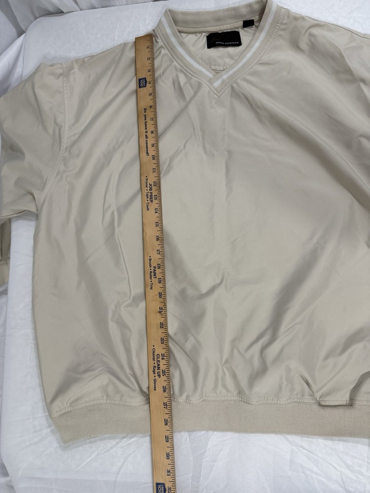 Greg Norman Beige Windbreaker Sweater Men Extra Large Golf Jacket Pullover XL