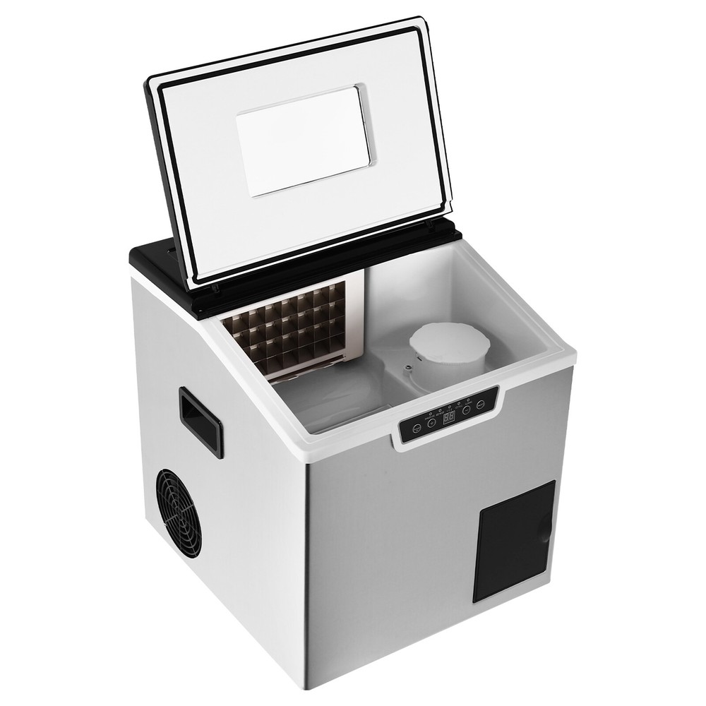 2 in 1 Ice Cube Maker, Smart LCD Crushed Ice & Ice Cube Maker Fast Ice Making