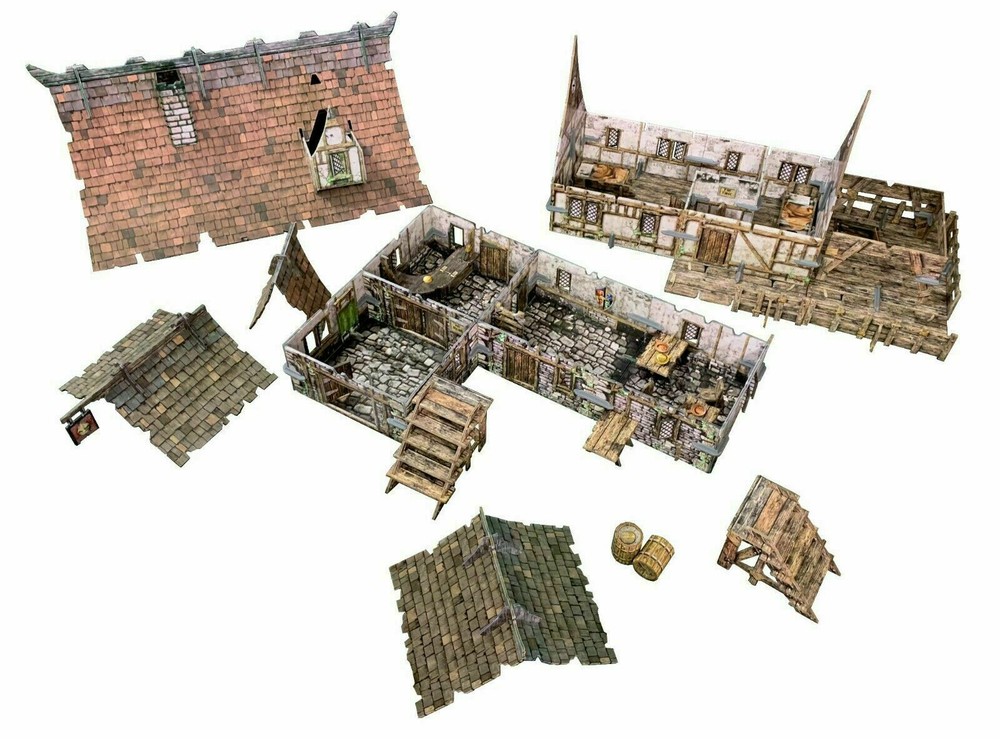 Battle Systems Terrain Fantasy Tavern Modular Card D&D DND