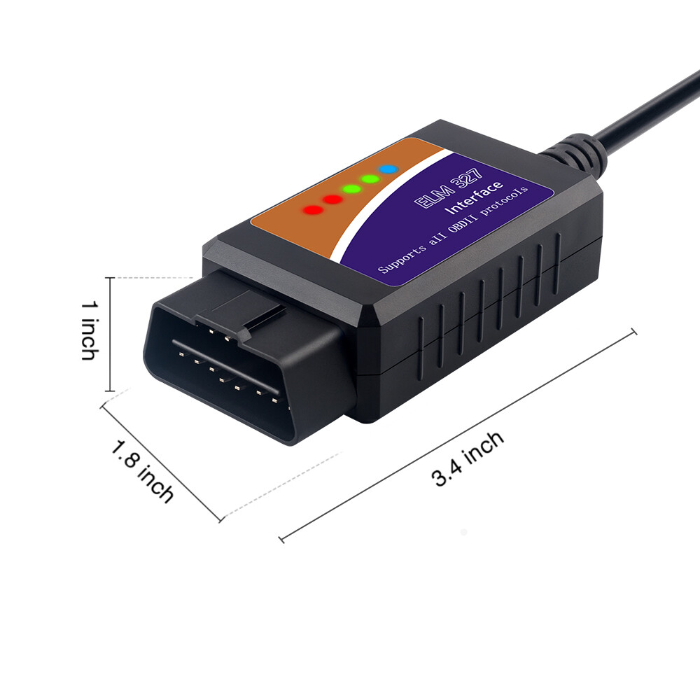 For Ford FORScan OBD2 Code Reader ELM327 V1.5 USB Modified Scanner HS/MS CAN US