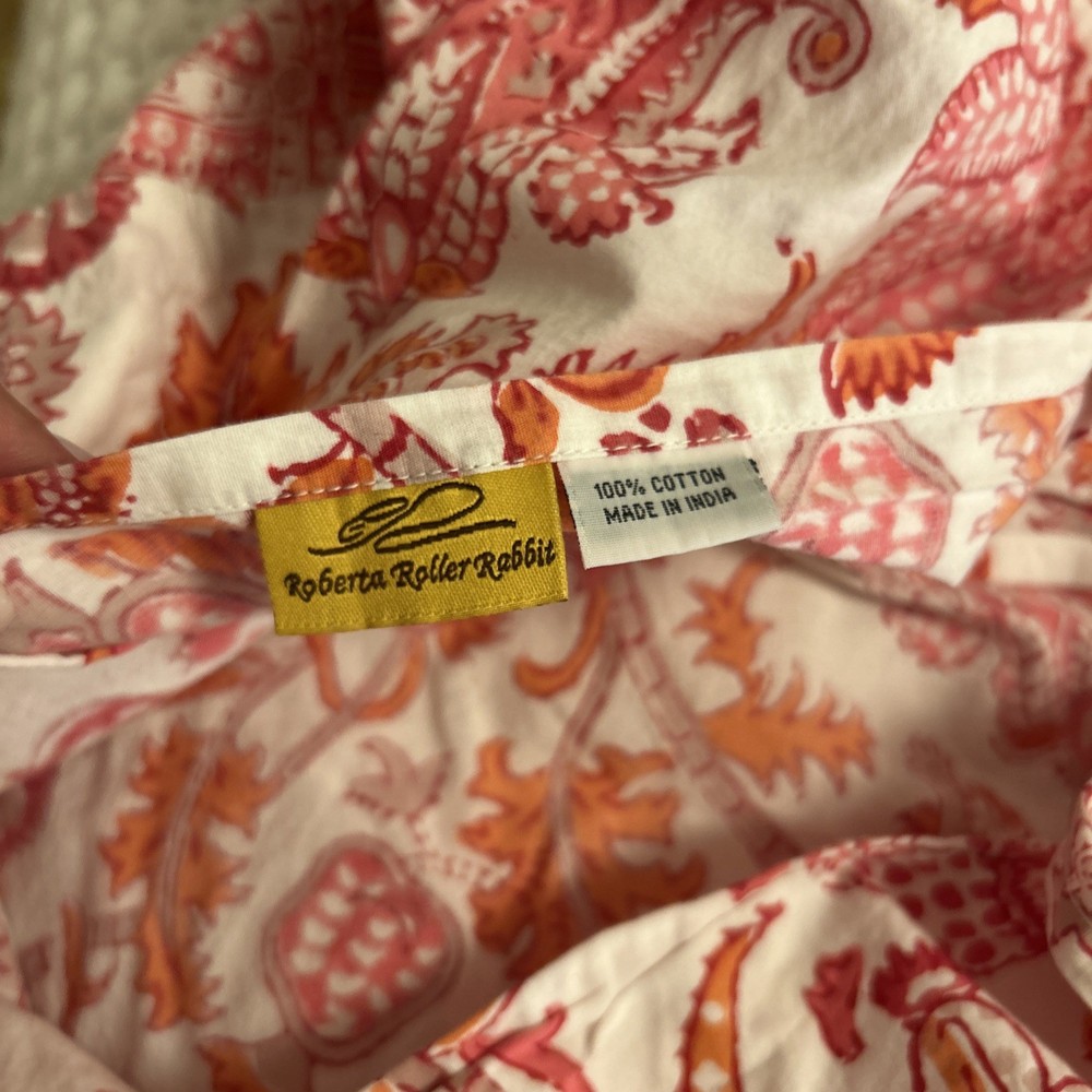 Roberta Roller Rabbit 100% Cotton Floral Euro Sham