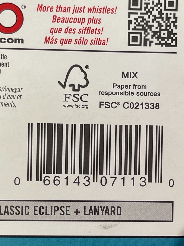 Fox 40-Classic Eclispe Whistle + LanYard Orange