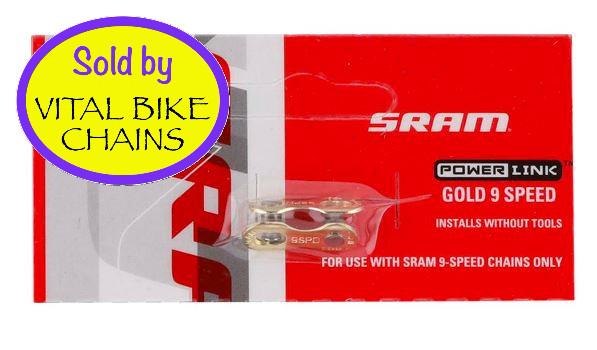 Sram 9 speed Master Link - Gold