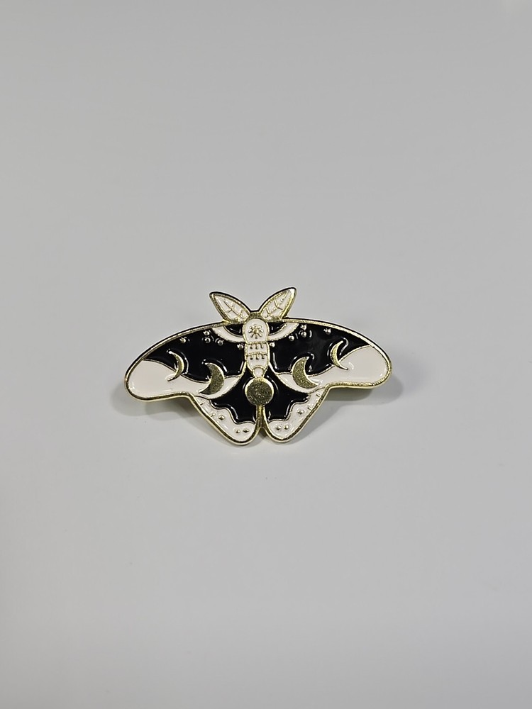 Butterfly Black & White Lapel Pin