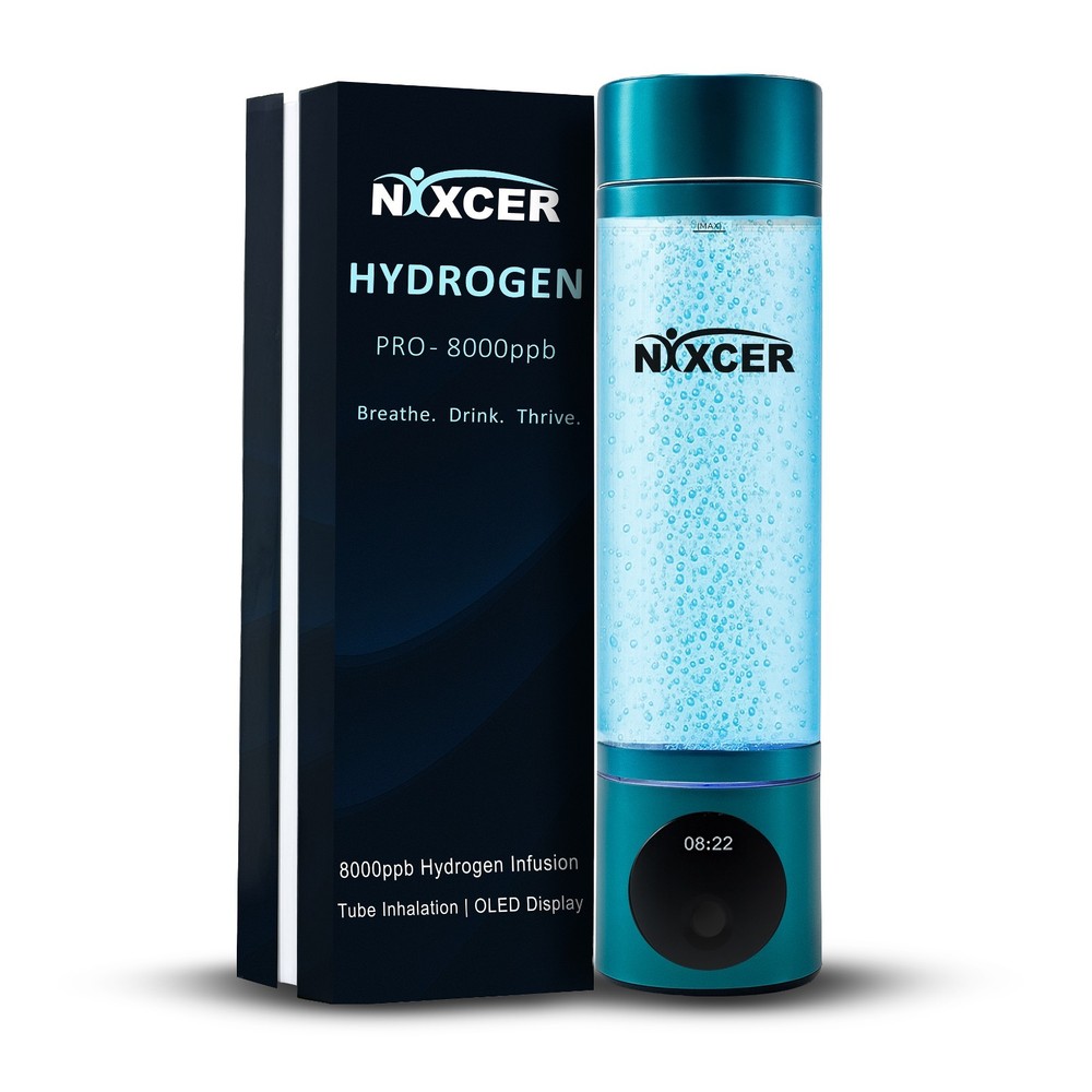 NIXCER 8000PPB H2 OLED 5/10 MIN MODE PORTABLE HYDROGEN PRO WATER BOTTLE TYPE C-C