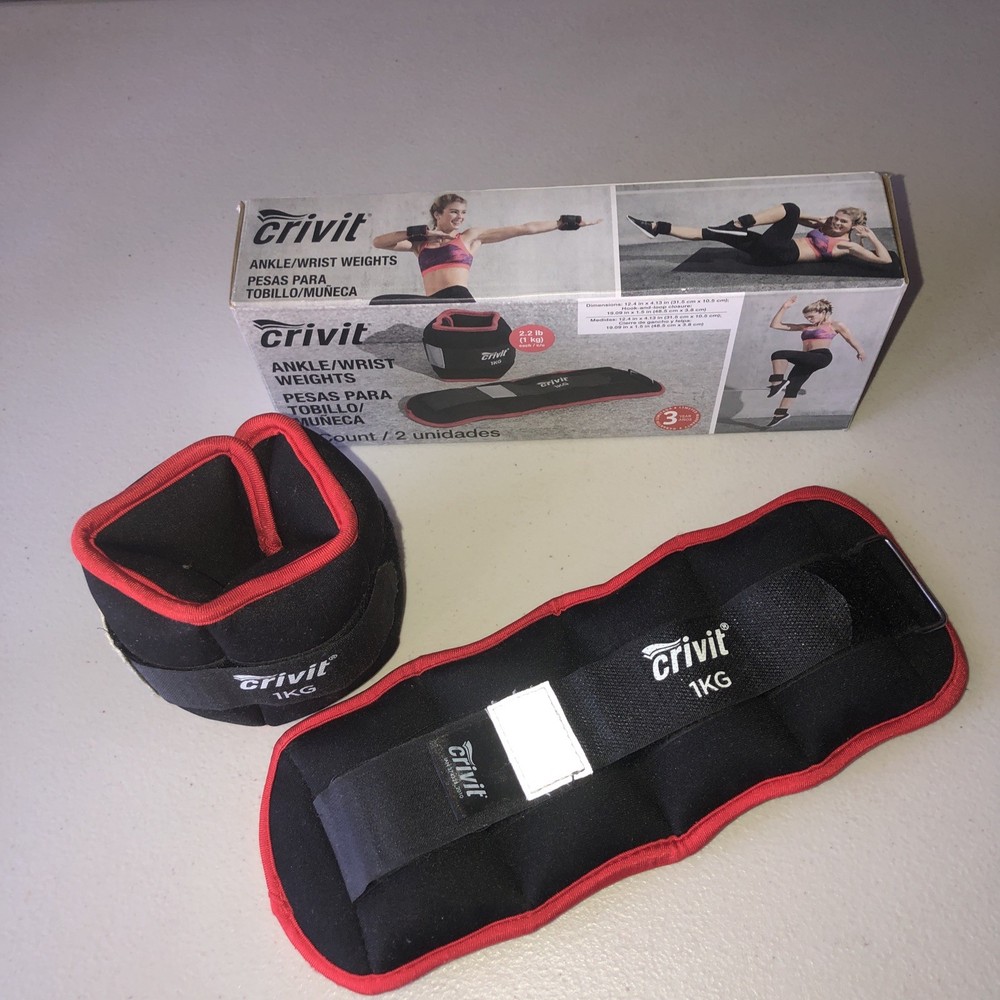 Crivit Adjustable Ankle/ Wrist  Weights, 1kg each