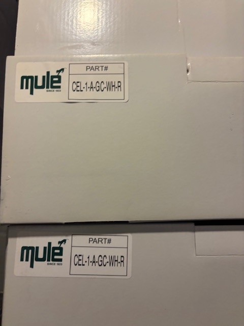 CEL-1-A-GC-WH-R Mule Recessed Mount Edge-Lit LED Exit Sign