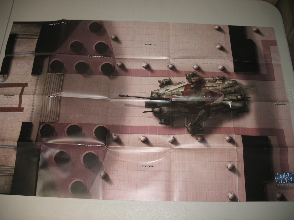 = Star Wars Miniatures Double-Sided Teth Courtyard / Nelvaan Snow Fields map =