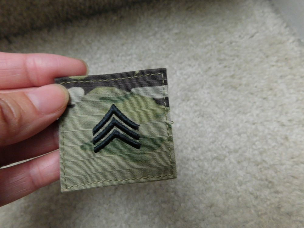 US ARMY OCP E5 HOOK & FASTENER PATCH NEW