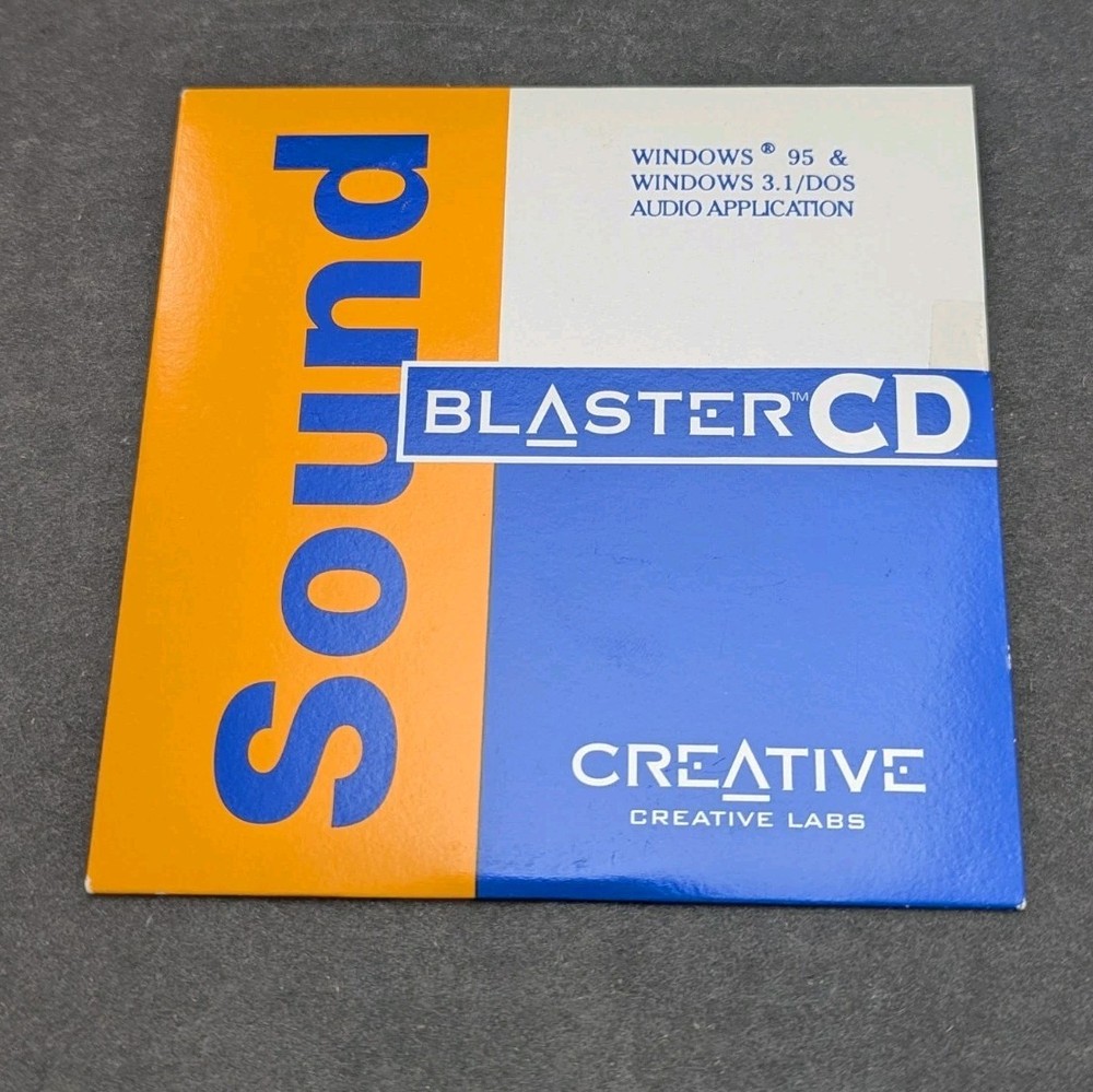 Creative Labs Sound Blaster CD-ROM Vintage Computing Software Windows 95