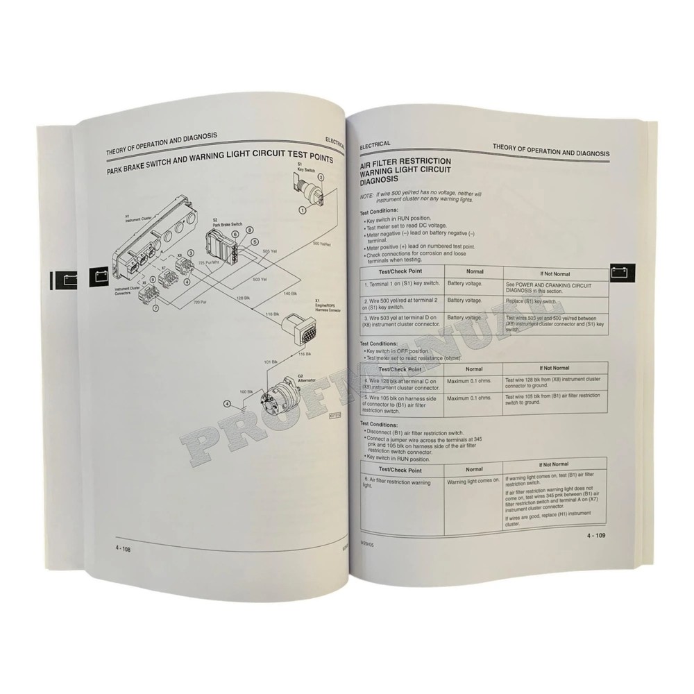 John Deere 260 270 Skid-Steer Loader Electr Schematic Service Manual *Send SN