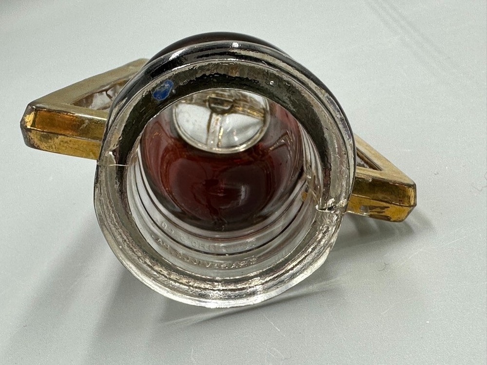 1909 WEST Bros BARN LANTERN Ruby Flash Glass CANDY CONTAINER Antique A&E 427