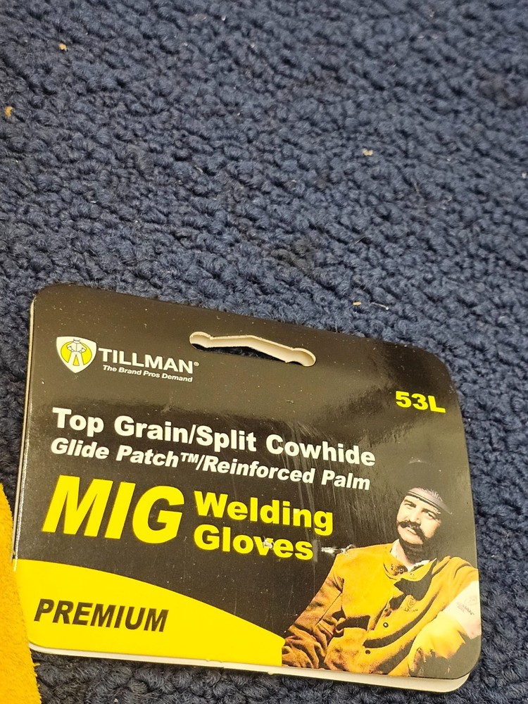 Tillman 53L Grain/Split Cowhide MIG Glove, Glide Patch, 5-1/2" Cuff, Large