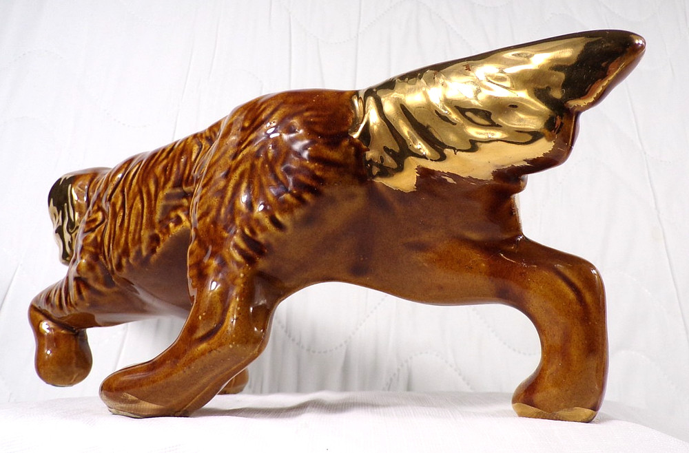 McCoy Hunting Dog Pointer Setter Brown Planter
