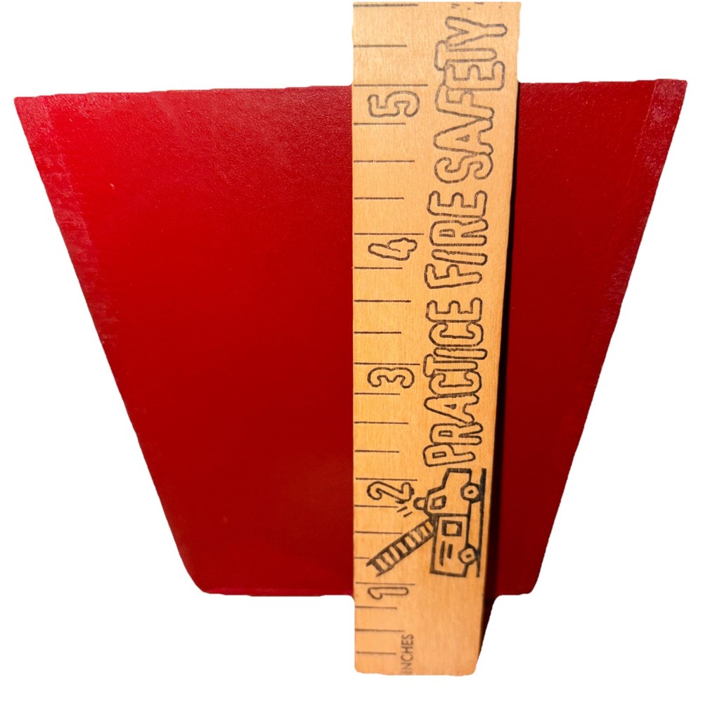 Wooden Rectangular Red Christmas Tray Box Planter 12” X 5” X 5”