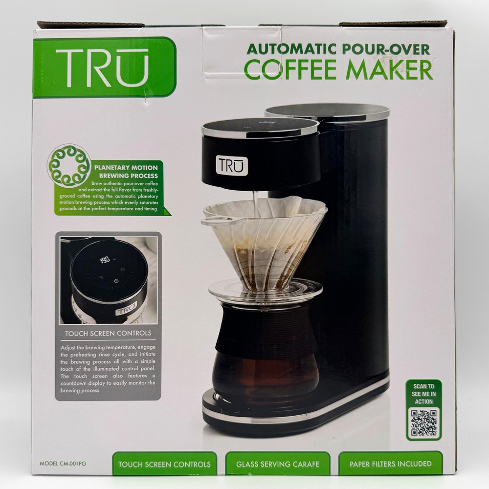 TRU Automatic Pour Over Coffee Maker with Digital Controls