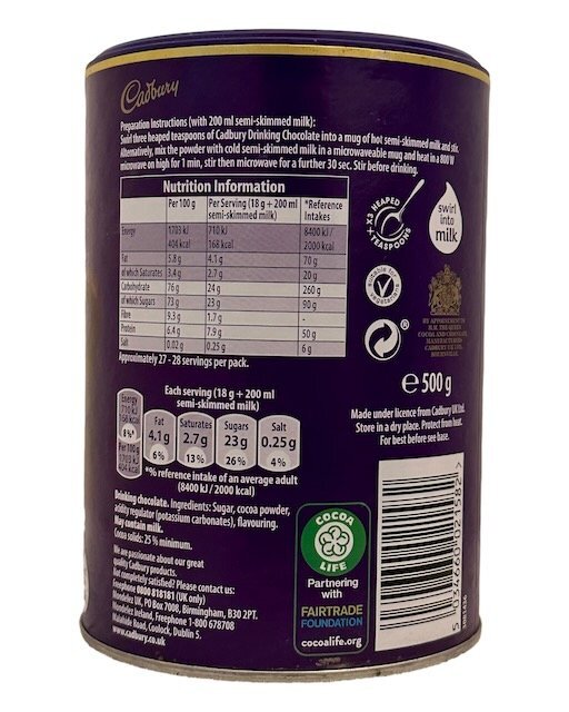 Cadbury Original Drinking Chocolate 500g