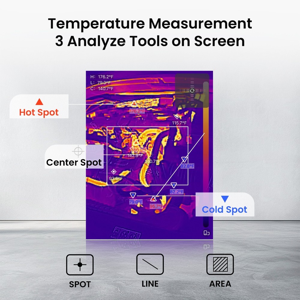 256x192 IR High Resolution Wireless Thermal Camera for Android & iOS Handheld US