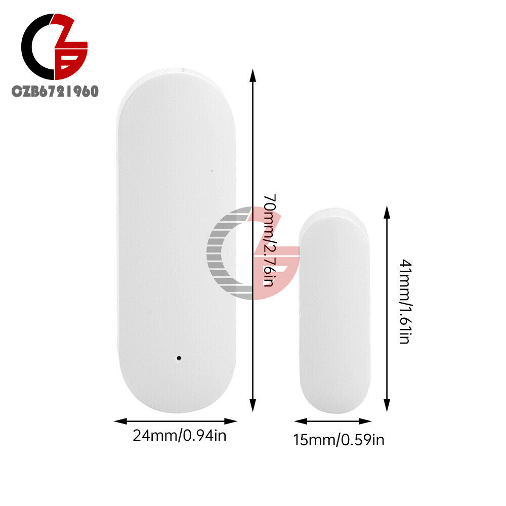 TUYA Wireless WIFI ZigBee Home Security Door Sensor App Control Notification 3V