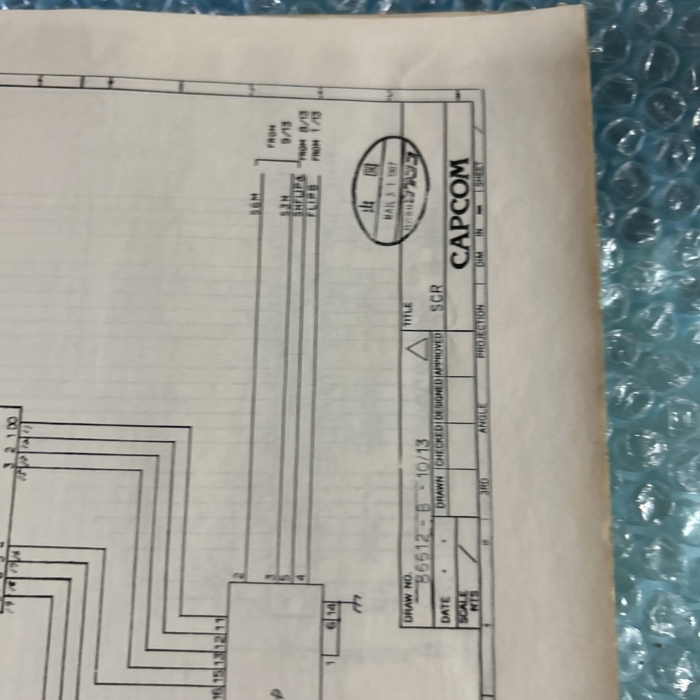 original BIONIC COMMANDO CAPCOM video game arcade game manual w/schmatics
