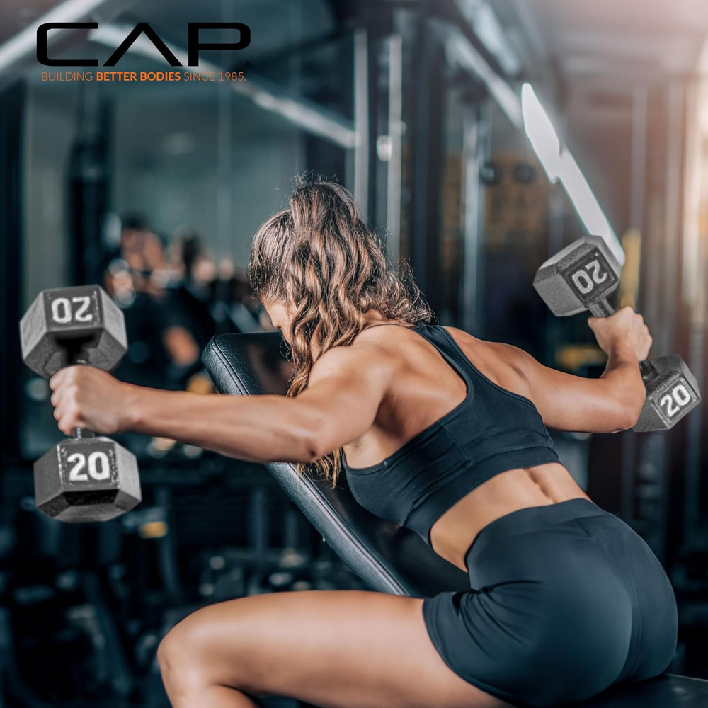 Barbell Cast Iron Hex Dumbbell | Multiple Options