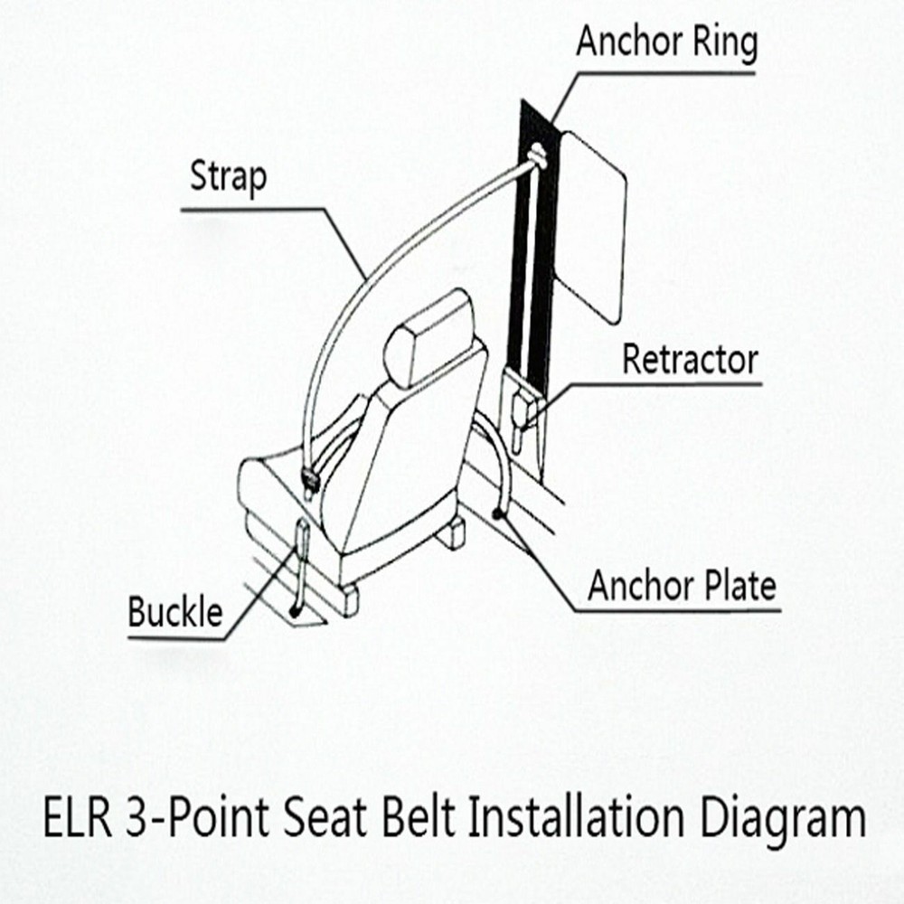 2 Set Point Front Seat Belt For All Mitsubishi Adjustable Retractable