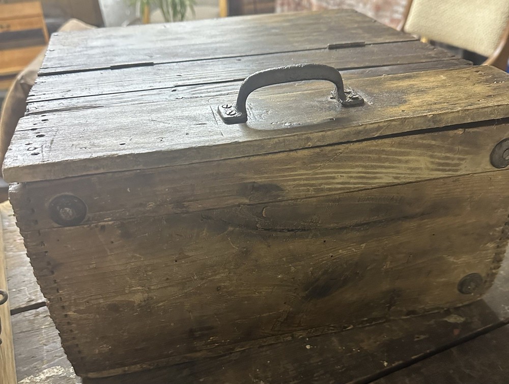 Vintage Machinist’s Tool Chest Drop Front Panel Masonry Tool Box Antique 1920’s
