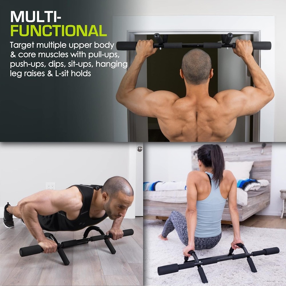 Ultimate Home Gym Solution: Portable Heavy-Duty Pull-Up Bar with Comfort Grip