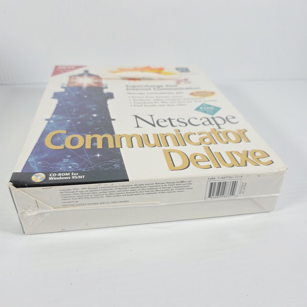 New Netscape Communicator Deluxe - Inet Acc Version 4 Windows PC CD Big Box