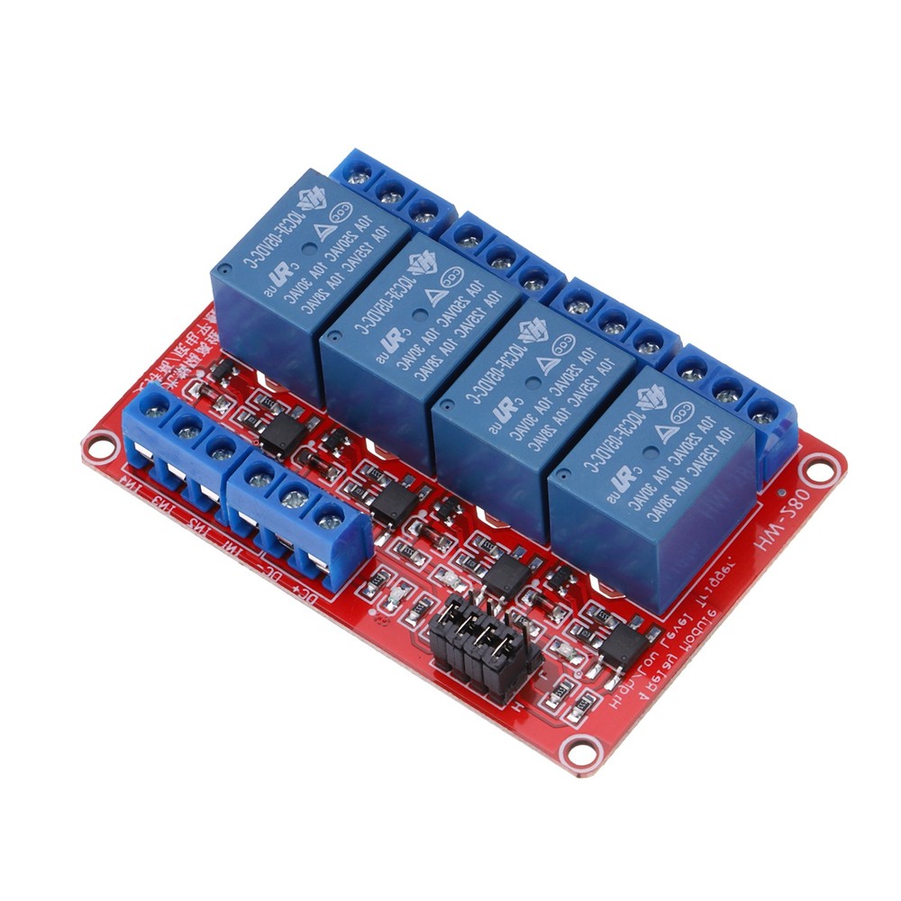 DC 5V 4 Channel Relay Module High or Low Level Trigger for Electronics