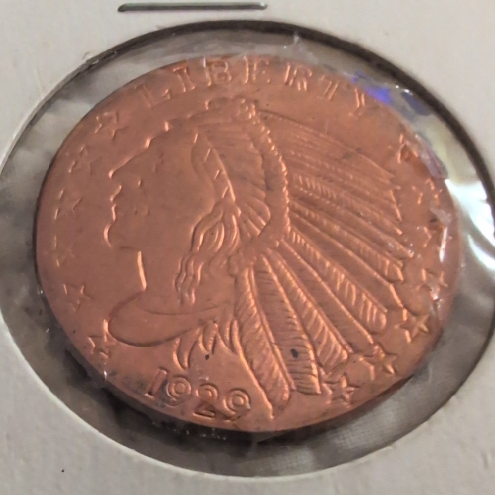 Native American LIBERTY Coin 1929 1/2 oz