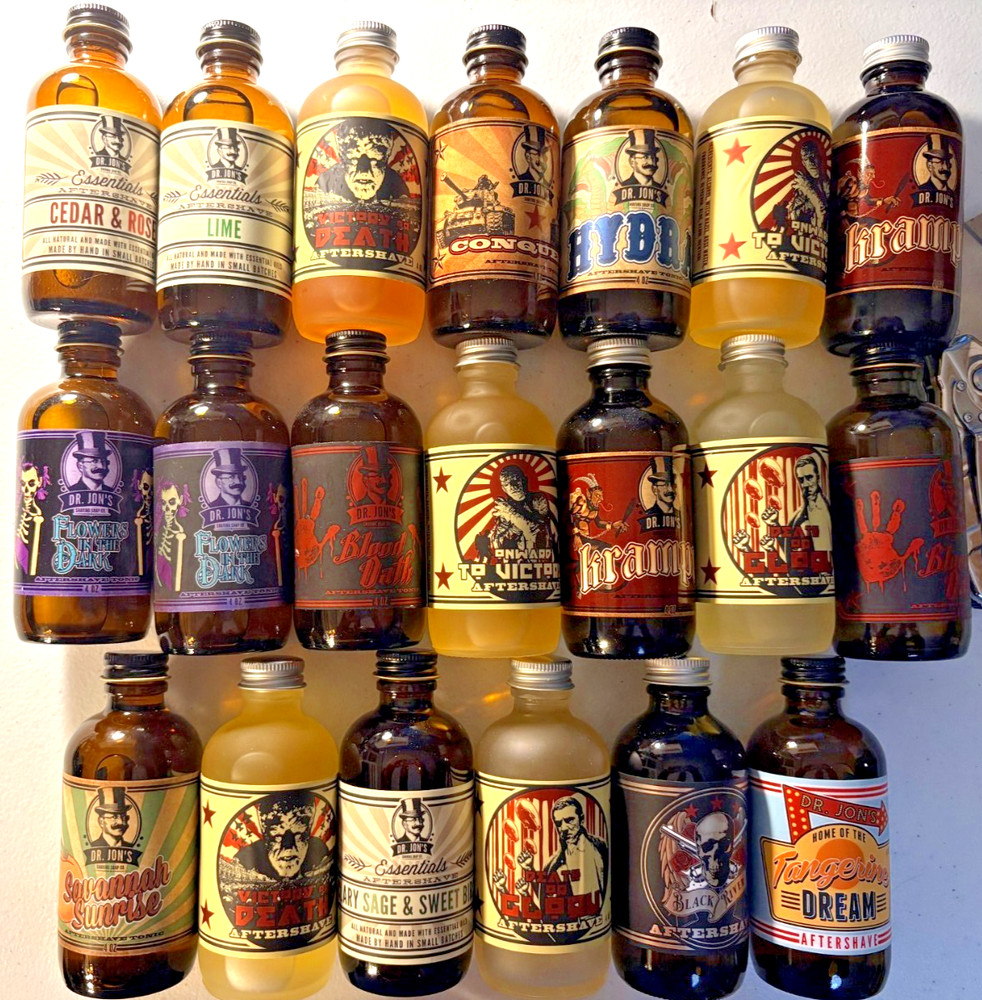 Dr Jon's Aftershave Splashes (Pick & Choose Scents)