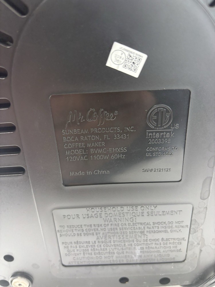 Mr Coffee BVMC-EHXSS 12 Cup Coffee Maker Stainless Programmable