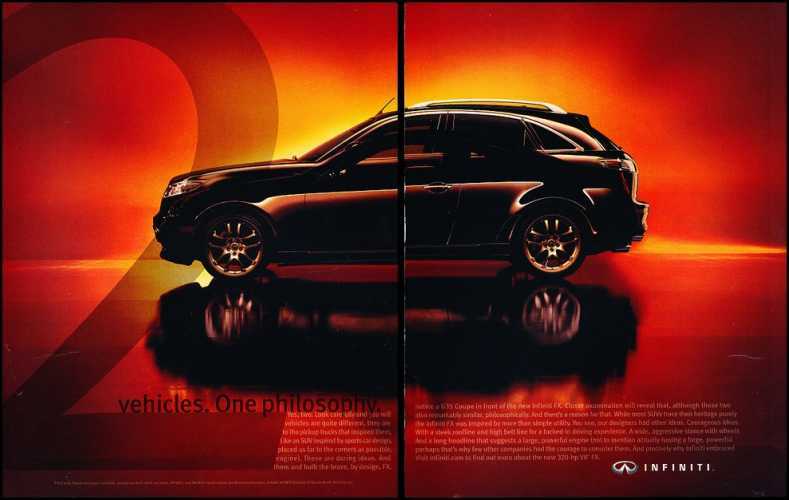 2006 2007 Infiniti FX45 Original 2-page Advertisement Print Art Car Ad J752A
