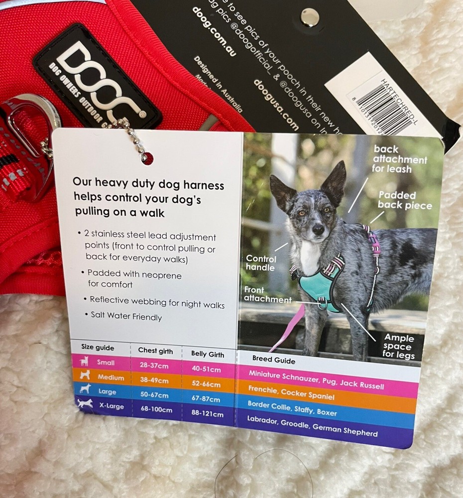 DOOG Neotech Dog Harness Large Red