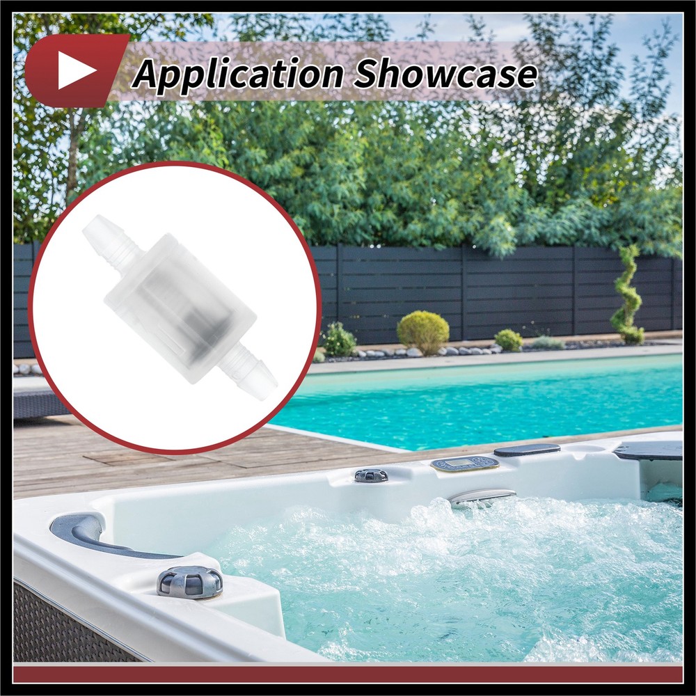 1/8" Inline Check Valve One Way Non Return Barb Hose Fitting Plastic Clear