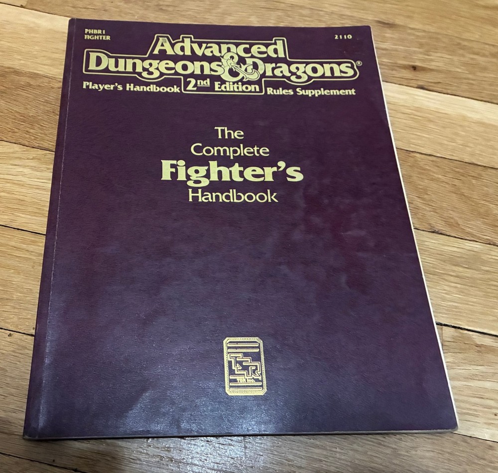 Advanced Dungeons & Dragons 2e The Complete Fighter's Handbook TSR Original