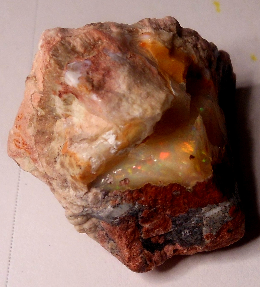 42ct Mexican Fire Opal Specimen Rough for Polishing
