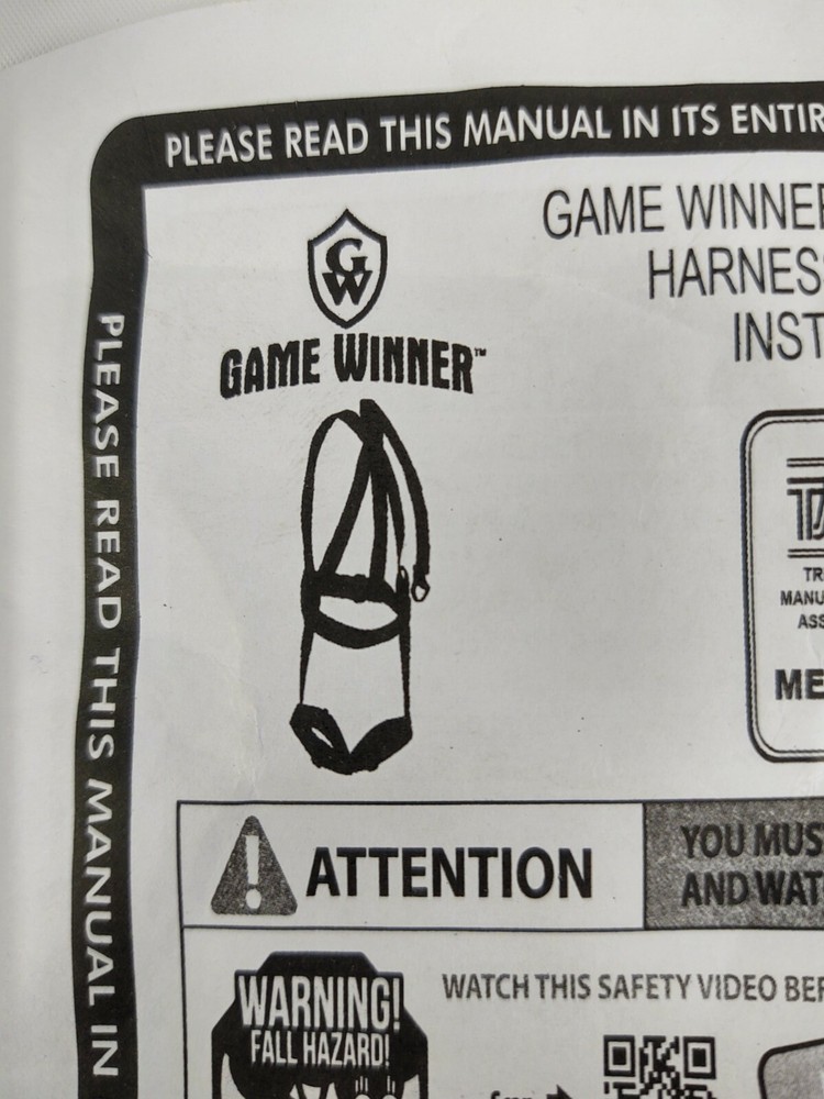 Game Winner Full Body Fall Arrest Harness With Integrated SRS