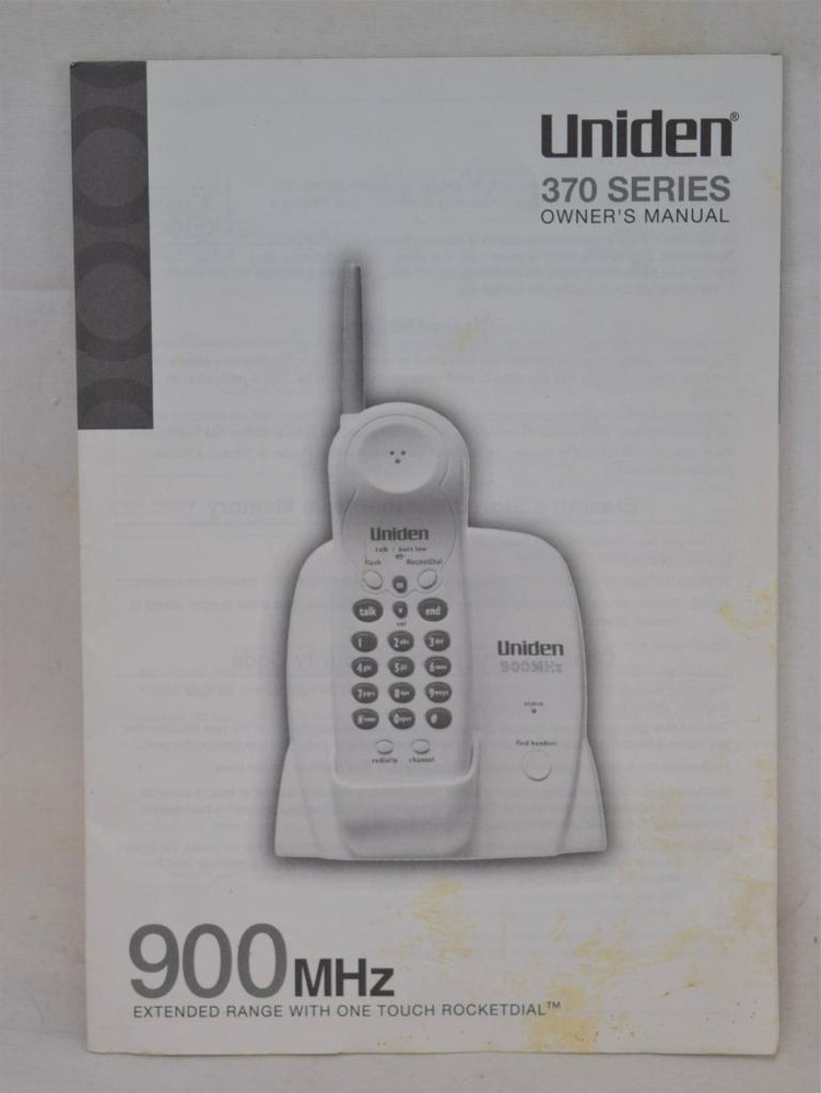 Uniden 370 Series Owner's Manual