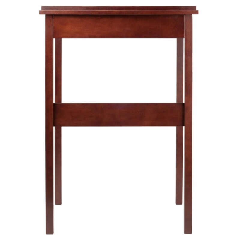 Winsome Ronald 28" Transitional Solid Wood High Writing Desk in Walnut