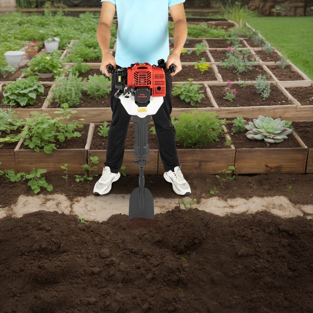 Handheld Trencher Digger Machine 52CC 2Stroke Garden Tree Digger Digging Machine