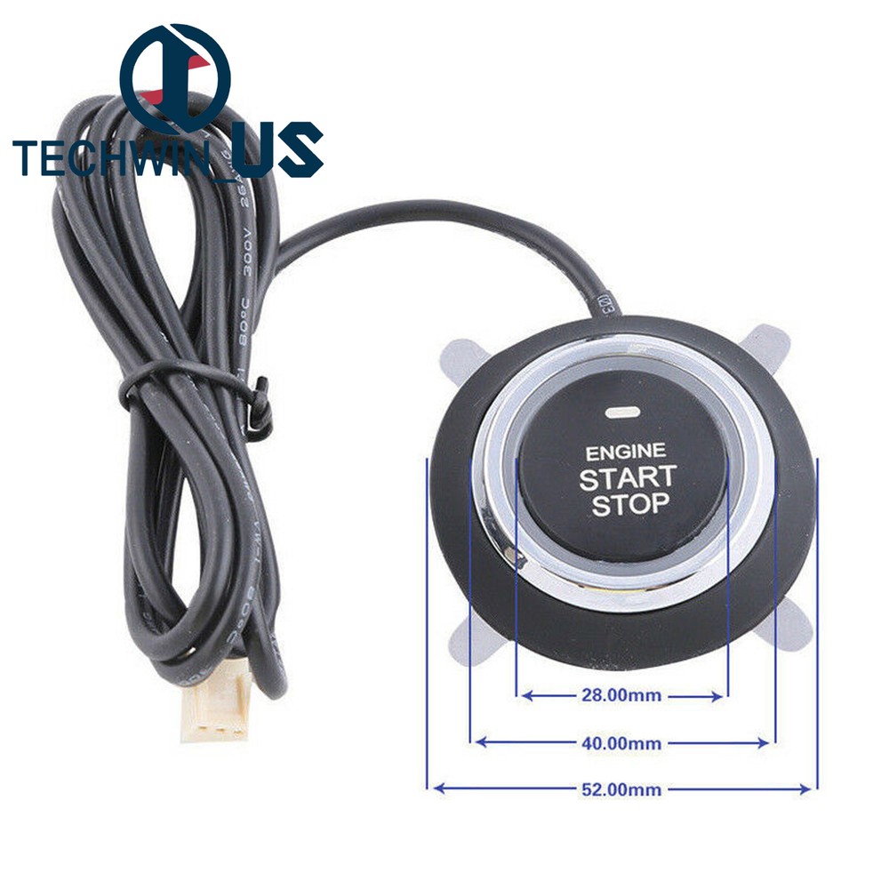 GPS Car Alarm Security System Push Button Start Passive Keyless Remote Kit